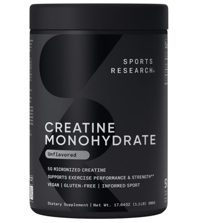 Sports Research Creatine Monohydrate - Gain Lean Muscle, Improve Performance and Strength and Support Workout Recovery - 5 g Micronized Creatine - 1.1LBS